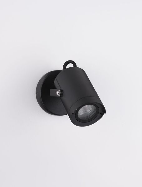 Nova Luce KIMIKO Wandleuchte GU10 Schwarz 10W IP54 7x12,5cm dimmbar 9026126