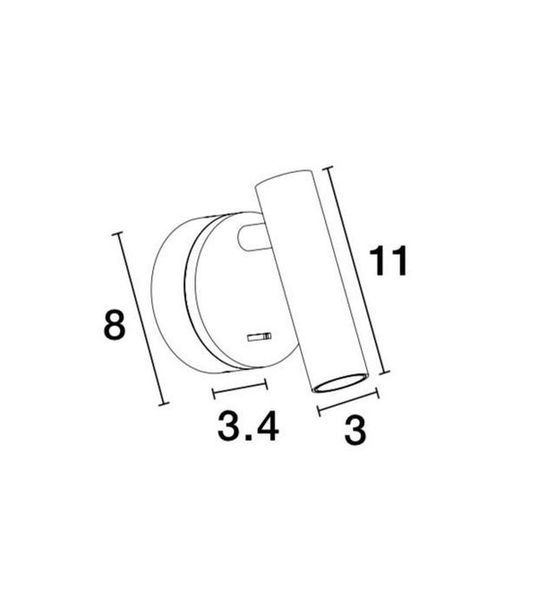 Nova Luce CLIP LED Wandleuchte Satin 3W Warmweiss 8x3,4x11cm 9030203