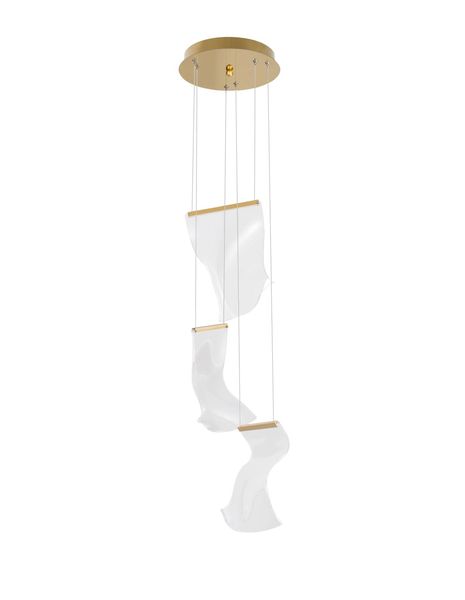 Nova Luce SIDERNO LED Pendelleuchte Gold 16W Warmweiss 150x28cm 9054441