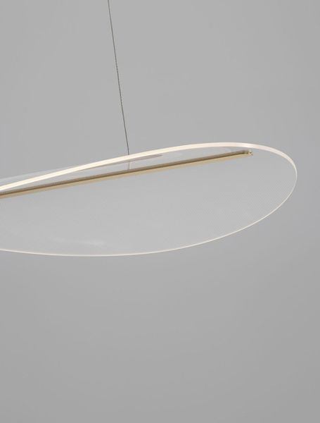 Nova Luce AGOS LED Pendelleuchte Gold 32W Warmweiss 95x56x150cm dimmbar 9054450