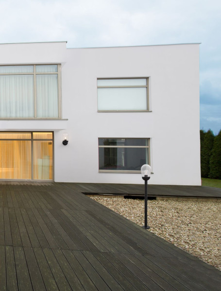 Nova Luce OMIKA Wegeleuchte E27 Grau 12W IP54 15x15x97cm dimmbar 9060196