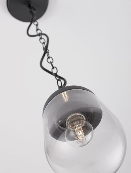 Nova Luce OMIKA Hängeleuchte E27 Grau 12W IP54 15x15x88,5cm dimmbar 9060197