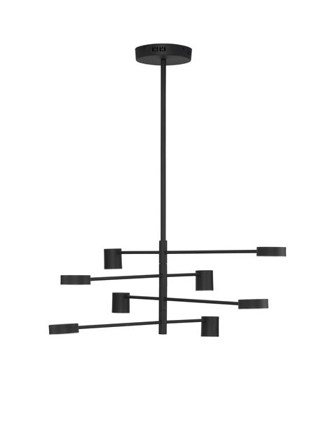 Nova Luce NORDIK LED Pendelleuchte Schwarz 40W Warmweiss 100x100cm dimmbar 9080122