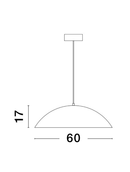 Nova Luce GLIM LED Pendelleuchte Weiß 42W Warmweiss 120x58cm dimmbar 9081280