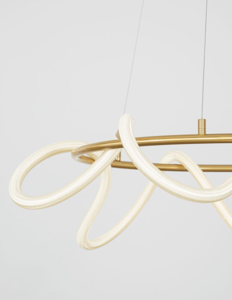 Nova Luce CERELIA LED Pendelleuchte Messing 34W Warmweiss 120x60cm dimmbar 9082092