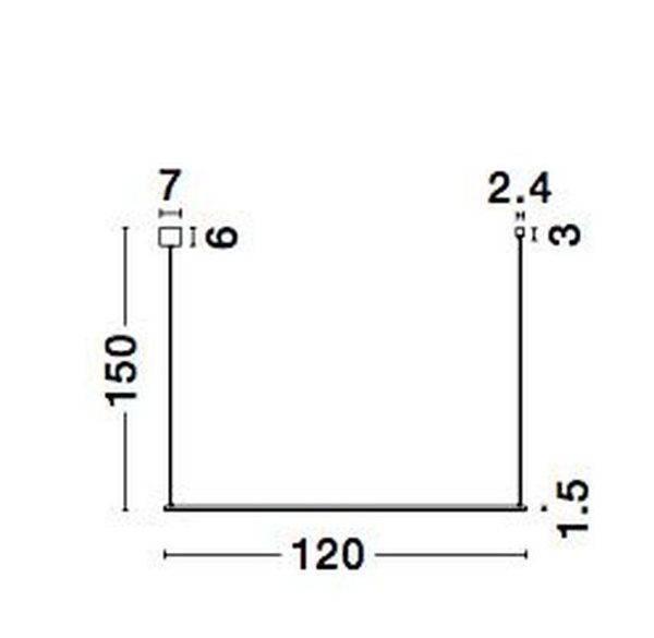 Nova Luce ELETTRA LED Pendelleuchte Messing 20W Warmweiss 120x7x150cm 9088102
