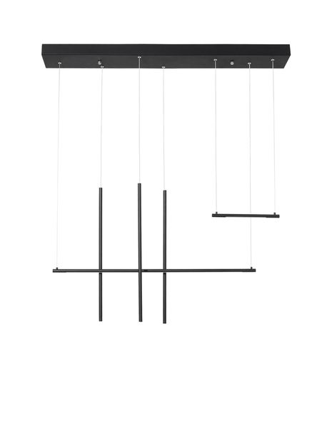 Nova Luce ELETTRA LED Pendelleuchte Schwarz 20W Warmweiss 110x15x200cm 9088105