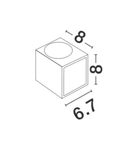 Nova Luce NERO Wandleuchte GU10 Weiß 7W IP54 6,7x8x8cm dimmbar 910041