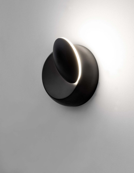 Nova Luce ODIN LED Wandleuchte Schwarz 5W Warmweiss 14x7x14cm 910162