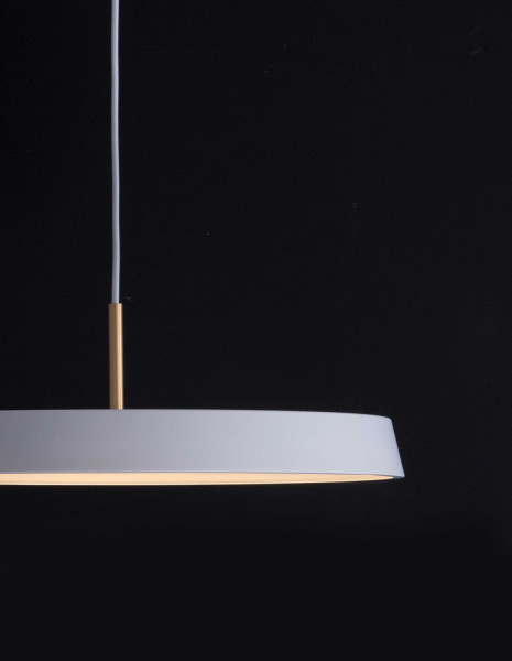 Nova Luce VETRO LED Pendelleuchte Weiß 35W Warmweiss 120x50cm 910621