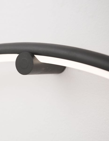 Nova Luce RING LED Wand/Tischleuchte Schwarz 19W Warmweiss 45x2x45cm dimmbar 9108312