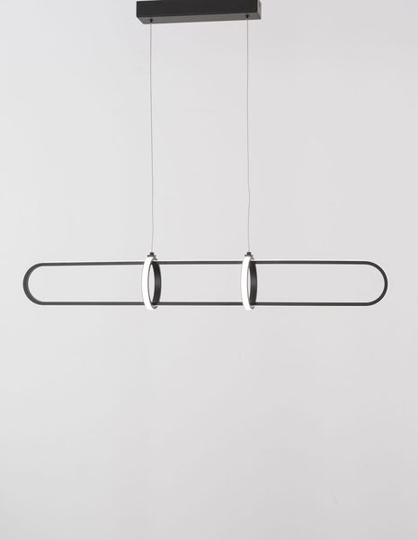 Nova Luce ARTE LED Pendelleuchte Matt schwarz 29W Warmweiss 90x13x120cm dimmbar 9113121