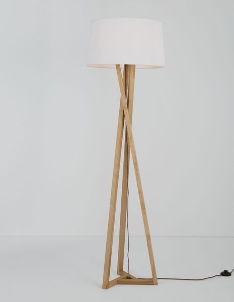 Nova Luce SALINO Stehlampe E27 Naturholz 164x50cm 9145071
