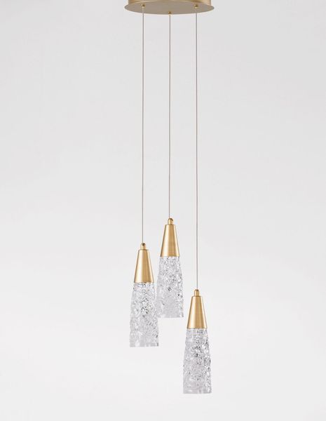 Nova Luce KOVAC Pendelleuchte G9 3-fach Gold 180x25cm dimmbar 9160193