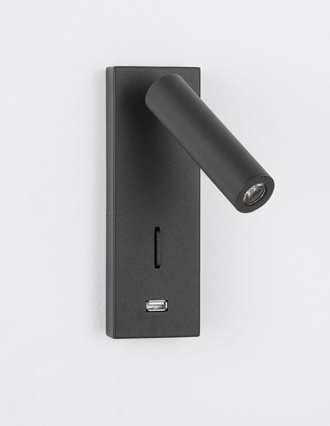 Nova Luce FUSE LED Wandleuchte Schwarz 3W Warmweiss 6x12,3x18cm 9170102