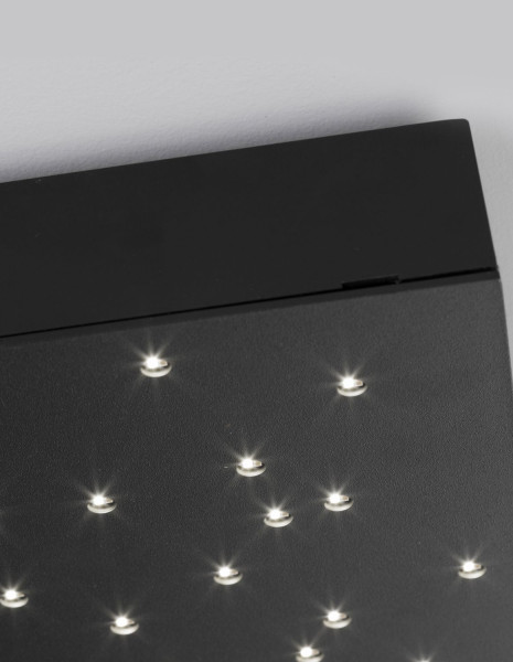 Nova Luce CIELO LED Deckenleuchte Schwarz 8W Steuerbare Lichtfarbe 30x30x4cm dimmbar 9180382
