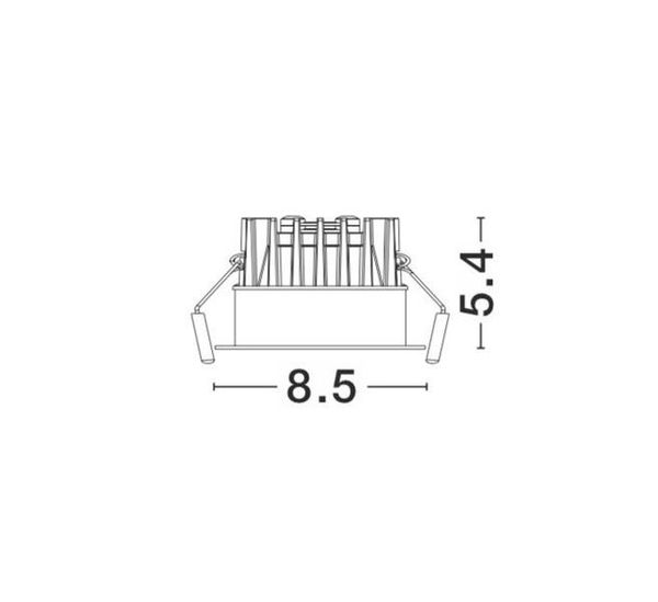 Nova Luce BLADE LED Einbauspots Schwarz 12W IP65 Warmweiss 8,5x8,5x5,4cm 9232120