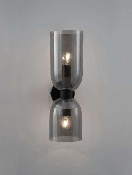 Nova Luce PALMER Wandleuchte E14 2-fach Schwarz 11,5x16,5x37,5cm dimmbar 9241110