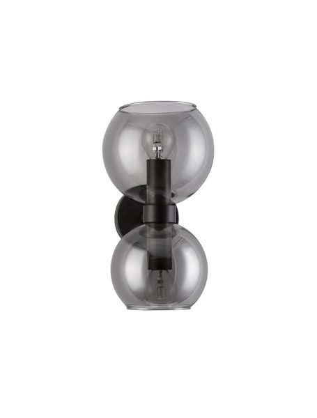 Nova Luce PALMER Wandleuchte E14 2-fach Schwarz 15x18,5x25,5cm dimmbar 9241120