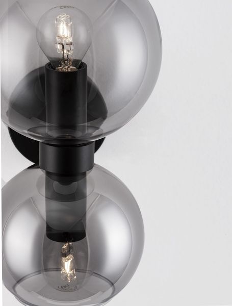 Nova Luce PALMER Wandleuchte E14 2-fach Schwarz 15x18,5x25,5cm dimmbar 9241120