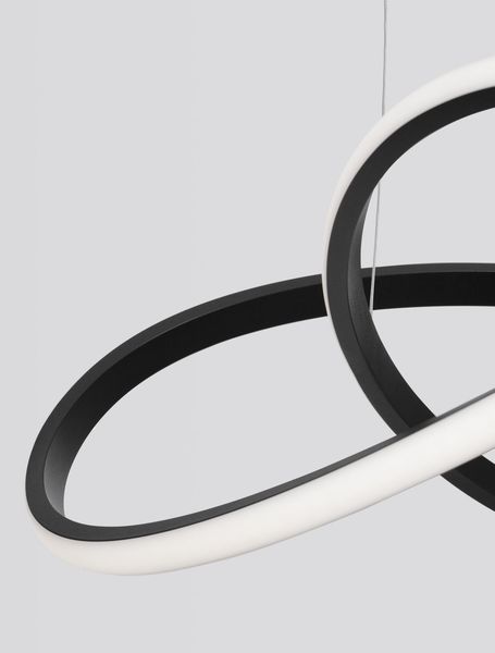 Nova Luce AMARA LED Pendelleuchte Schwarz 28W Warmweiss 120x56cm 9248107