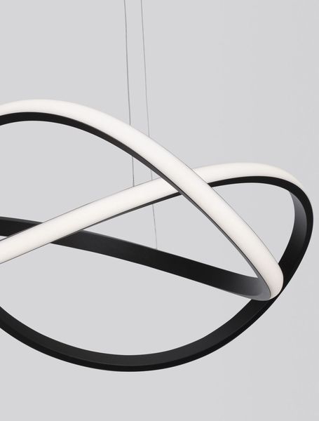 Nova Luce AMARA LED Pendelleuchte Schwarz 28W Warmweiss 120x56cm 9248107