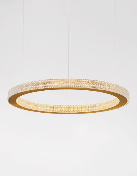 Nova Luce FIORE LED Pendelleuchte Gold 60W Warmweiss 120x60cm dimmbar 9285610