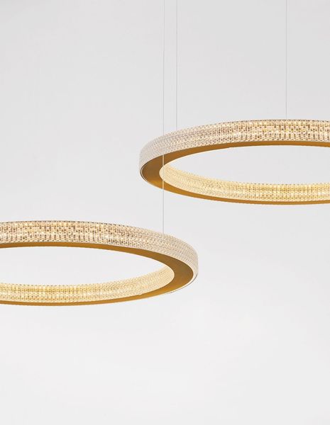 Nova Luce FIORE LED Pendelleuchte Gold 60W Warmweiss 120x60cm dimmbar 9285610