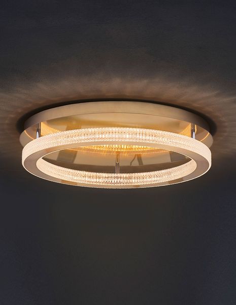 Nova Luce FIORE LED Deckenleuchte Gold 59W Warmweiss 12x60cm dimmbar 9285620