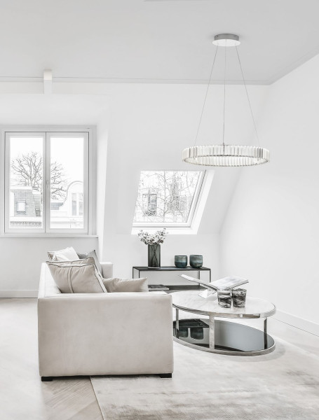 Nova Luce AURELIA LED Pendelleuchte Chrom 41W Neutralweiss 150x60cm dimmbar 9333066