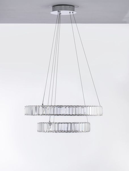 Nova Luce AURELIA LED Pendelleuchte Chrom 46W Neutralweiss 200x60cm dimmbar 9333068