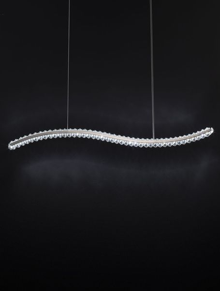 Nova Luce AURELIA LED Pendelleuchte Chrom 43W Neutralweiss 100x7,6x150cm dimmbar 9333070