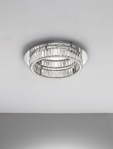 Nova Luce AURELIA LED Deckenleuchte Chrom 29W Neutralweiss 12x50cm dimmbar 9333071