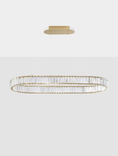 Nova Luce AURELIA LED Pendelleuchte Gold 48W Neutralweiss 92x37x150cm dimmbar 9333073