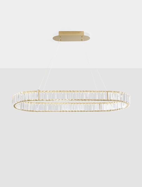 Nova Luce AURELIA LED Pendelleuchte Gold 48W Neutralweiss 92x37x150cm dimmbar 9333073