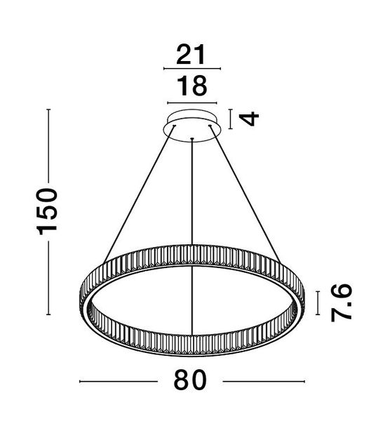 Nova Luce AURELIA LED Pendelleuchte Gold 47W Neutralweiss 150x80cm dimmbar 9333076