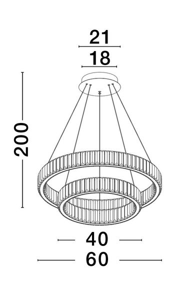 Nova Luce AURELIA LED Pendelleuchte Gold 46W Neutralweiss 150x60cm dimmbar 9333077