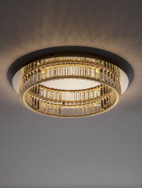 Nova Luce AURELIA LED Deckenleuchte Gold 29W Neutralweiss 12x50cm dimmbar 9333079