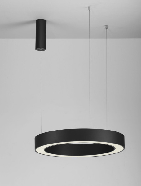 Nova Luce MORBIDO LED Pendelleuchte Schwarz 48W Steuerbare Lichtfarbe 200x60cm dimmbar 9345639