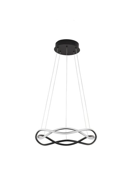 Nova Luce JINAL LED Deckenleuchte Schwarz 27W Warmweiss 120x45cm dimmbar 9348101