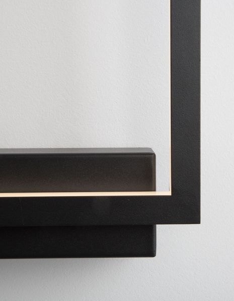 Nova Luce CORNICE LED Wandleuchte Schwarz 18W Warmweiss 21x6x25cm 9421751