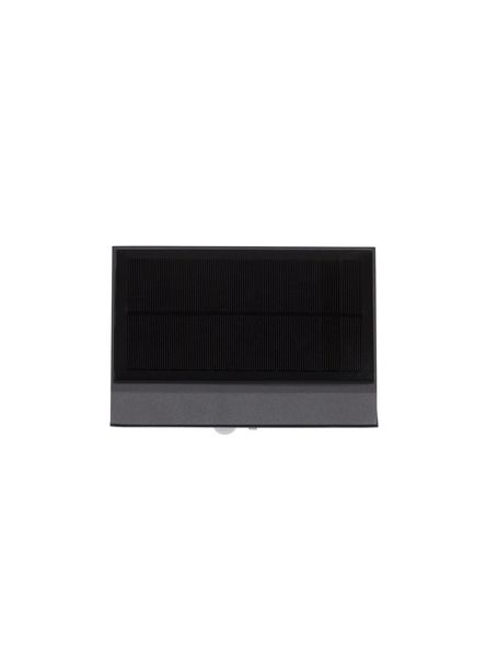 Nova Luce PRIM LED Wandleuchte Anthrazit 2W IP65 Warmweiss 18x17,5x3,5cm Solar Bewegungsmelder 9492510