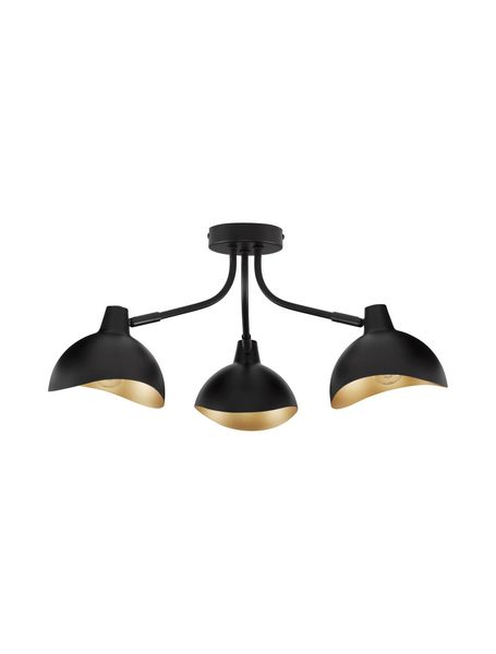 Nova Luce GETI Deckenleuchte E14 3-fach Schwarz 12x15cm dimmbar 9555807