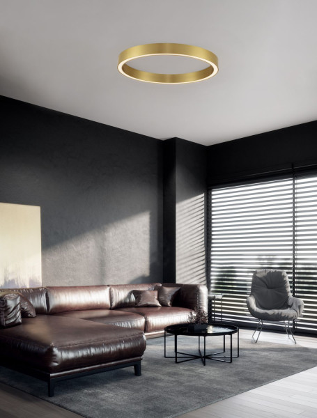 Nova Luce STING LED Deckenleuchte Bronze 50W Warmweiss 80x4x7,8cm dimmbar 9558650