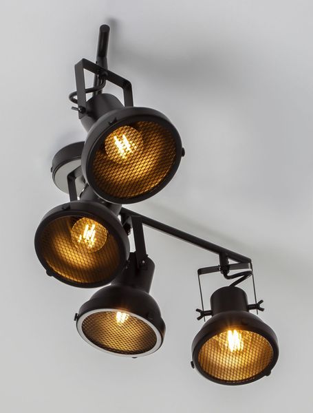 Nova Luce RUVI Deckenleuchte E14 4-fach Schwarz 66,8x12x25,5cm dimmbar 9624106