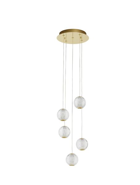 Nova Luce BRILLANTE LED Pendelleuchte Gold 26W Neutralweiss 120x27cm dimmbar 9695209