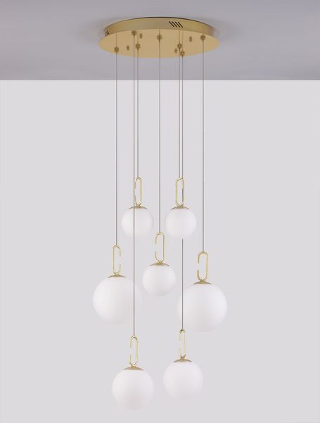 Nova Luce HOOK LED Pendelleuchte Gold 52W Warmweiss 180x56,6cm dimmbar 9695221