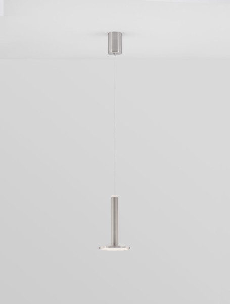 Nova Luce PALENCIA LED Pendelleuchte Nickel 10W Warmweiss 160x15cm 9695227