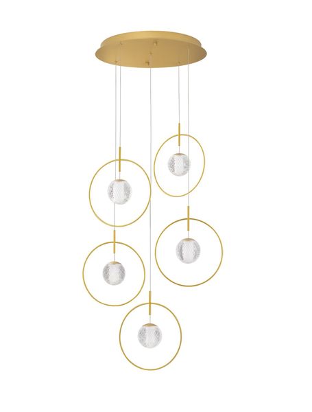 Nova Luce ATOS LED Pendelleuchte Gold 32W Warmweiss 200x52,5cm 9695235