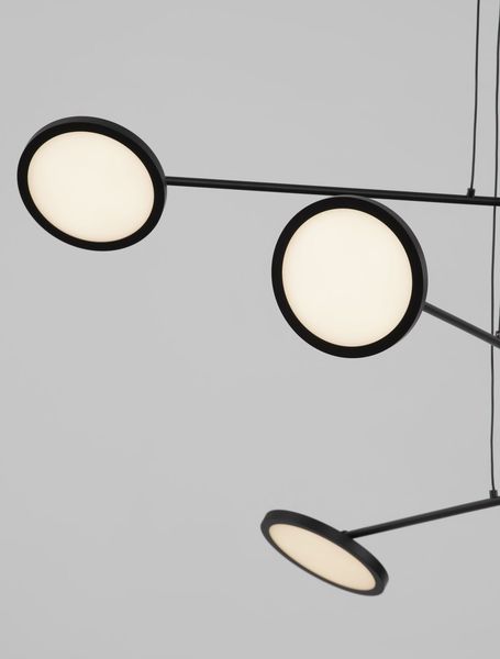 Nova Luce SCOPE LED Pendelleuchte Schwarz 49,23W Warmweiss 100x88,5x150cm dimmbar 9695254